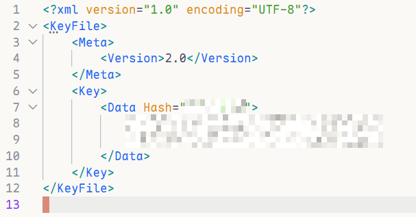 KeepassXC生成的密钥文件