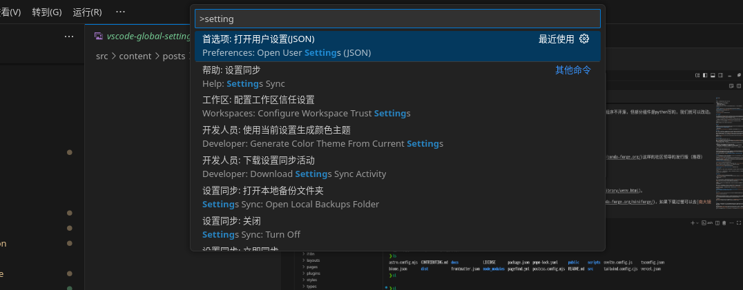 open-vsc-global-setting
